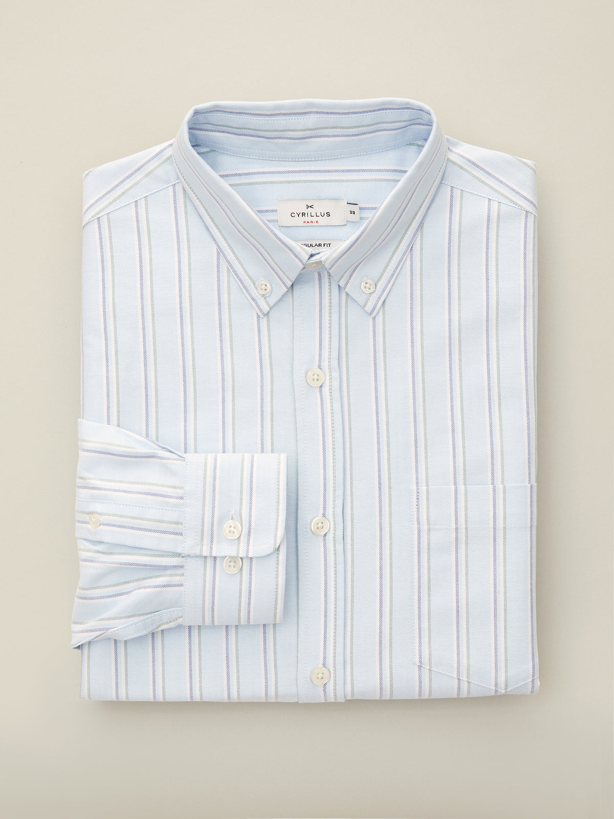 Gestreiftes Regular Fit Herren Oxford-Hemd