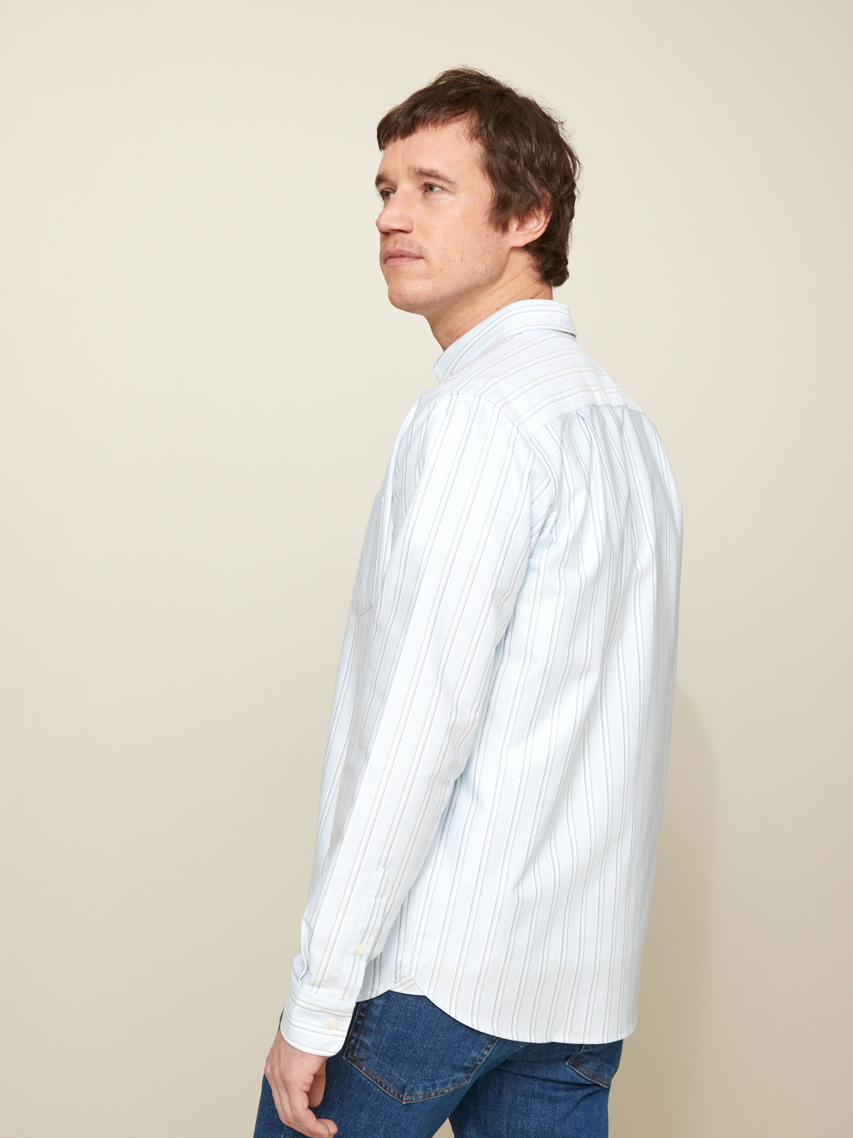 Gestreiftes Regular Fit Herren Oxford-Hemd