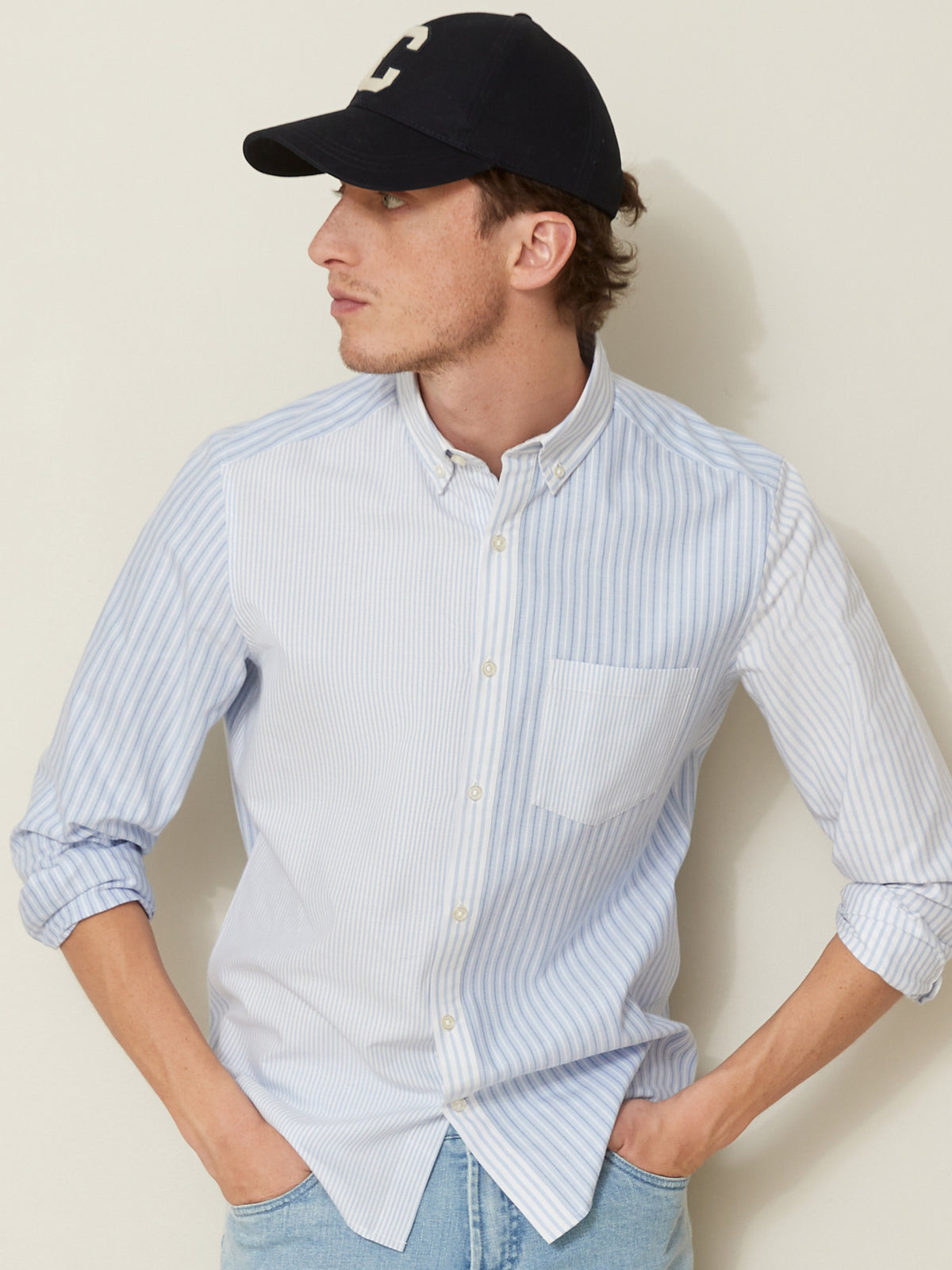 Chemise Regular Fit homme Oxford rayé