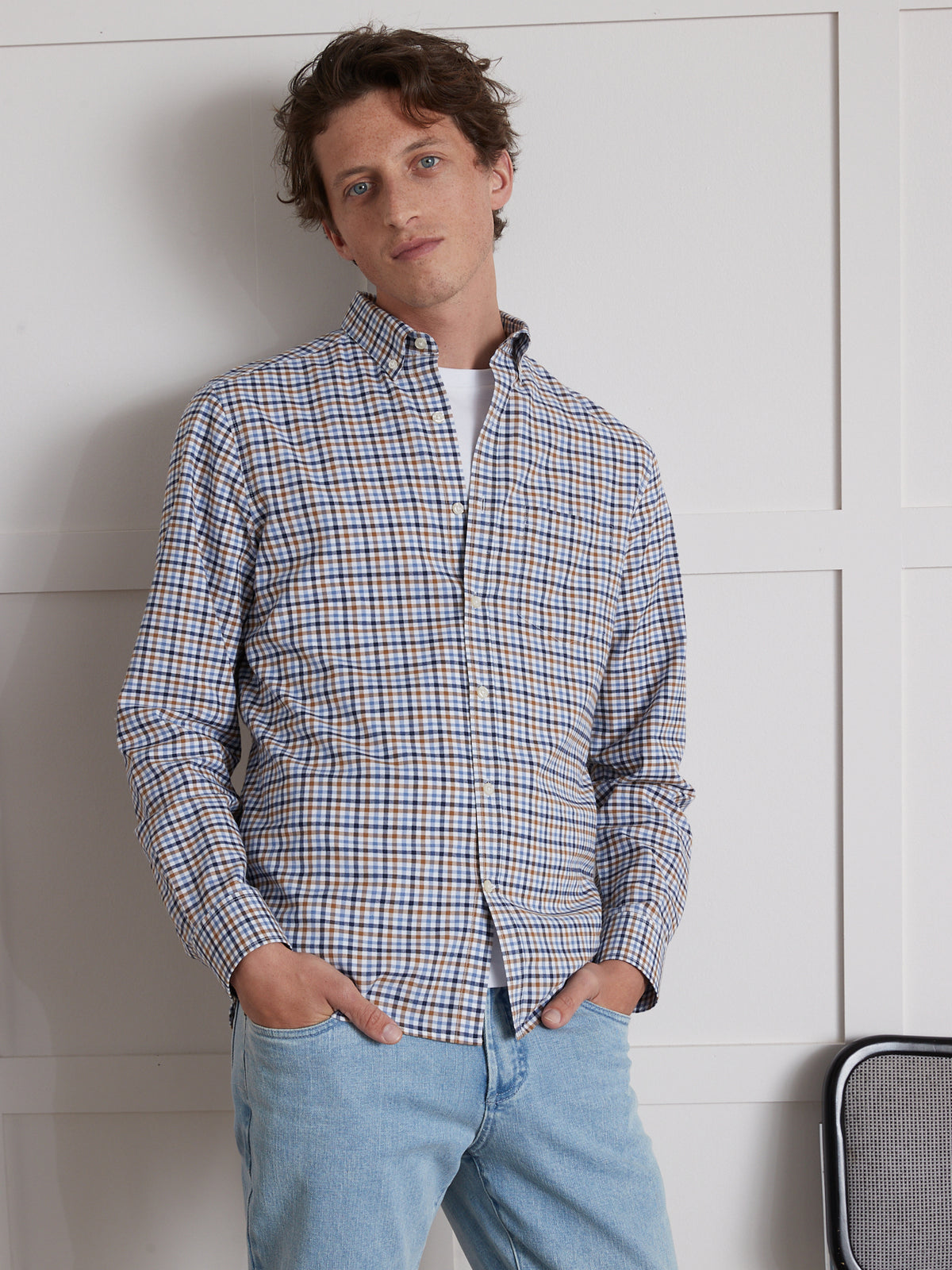 Chemise petits carreaux homme Regular Fit