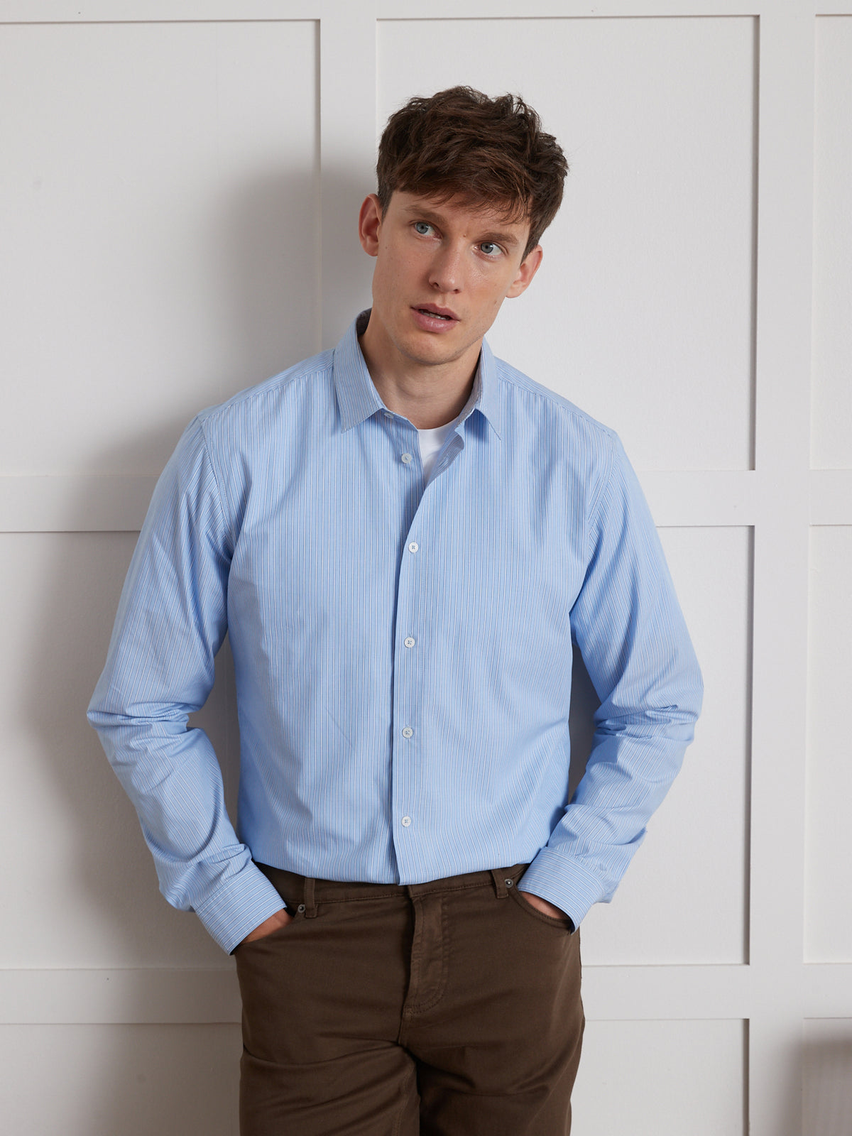 Chemise rayures bicolores homme Slim Fit