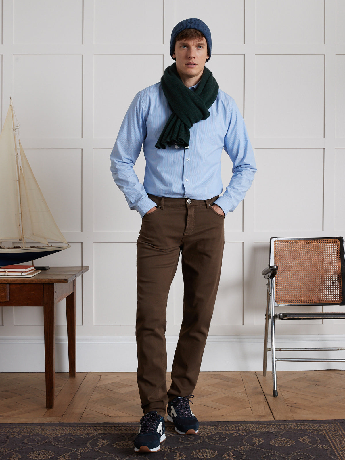 Chemise rayures bicolores homme Slim Fit