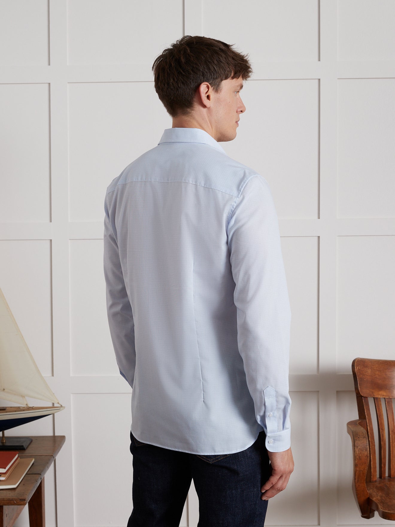 Slim Fit Herrenhemd mit kleinen Karos