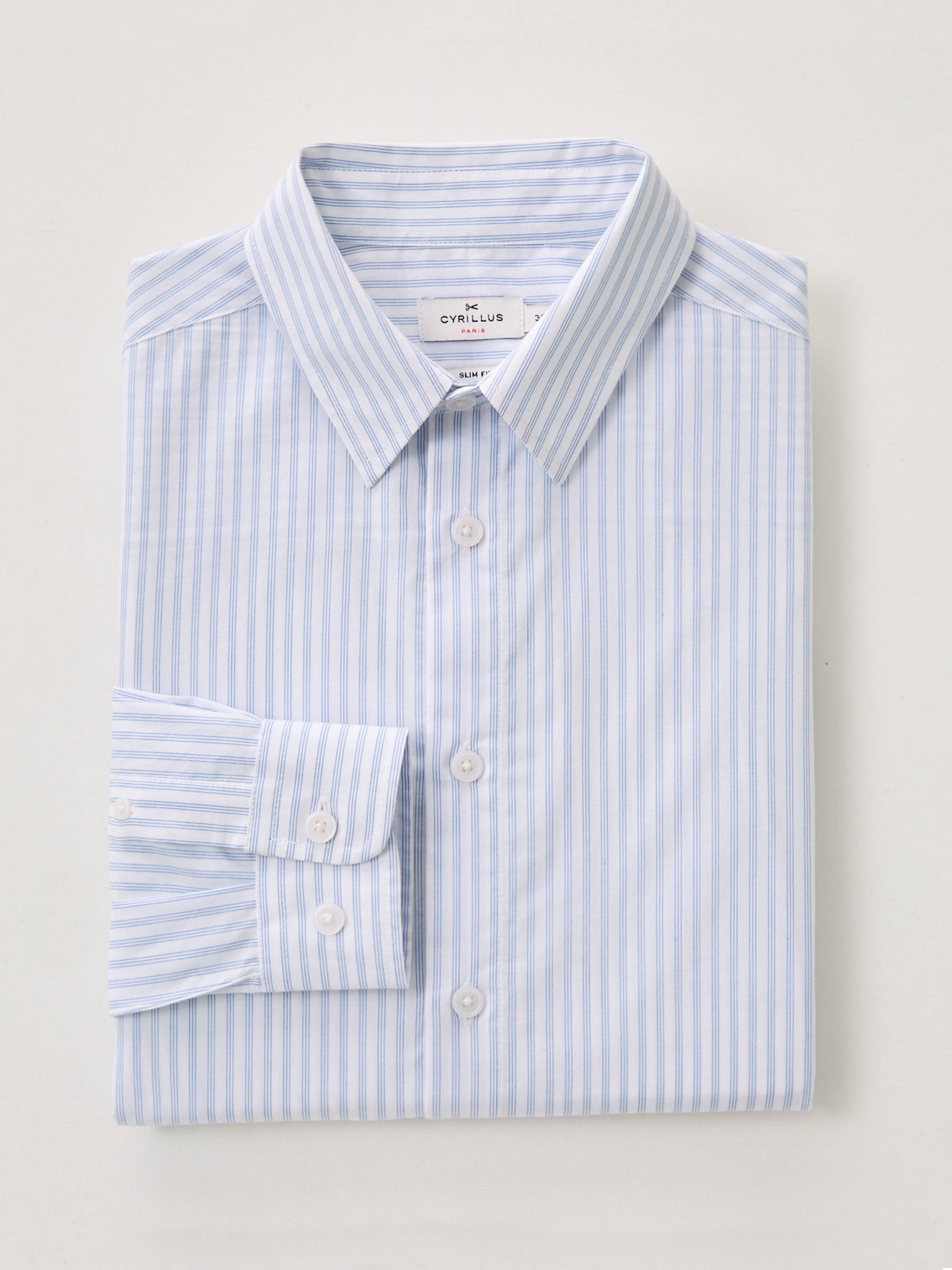 Chemise popeline rayée Slim Fit homme