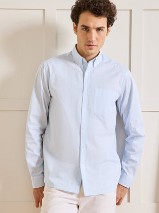 Chemise popeline rayée Regular Fit homme