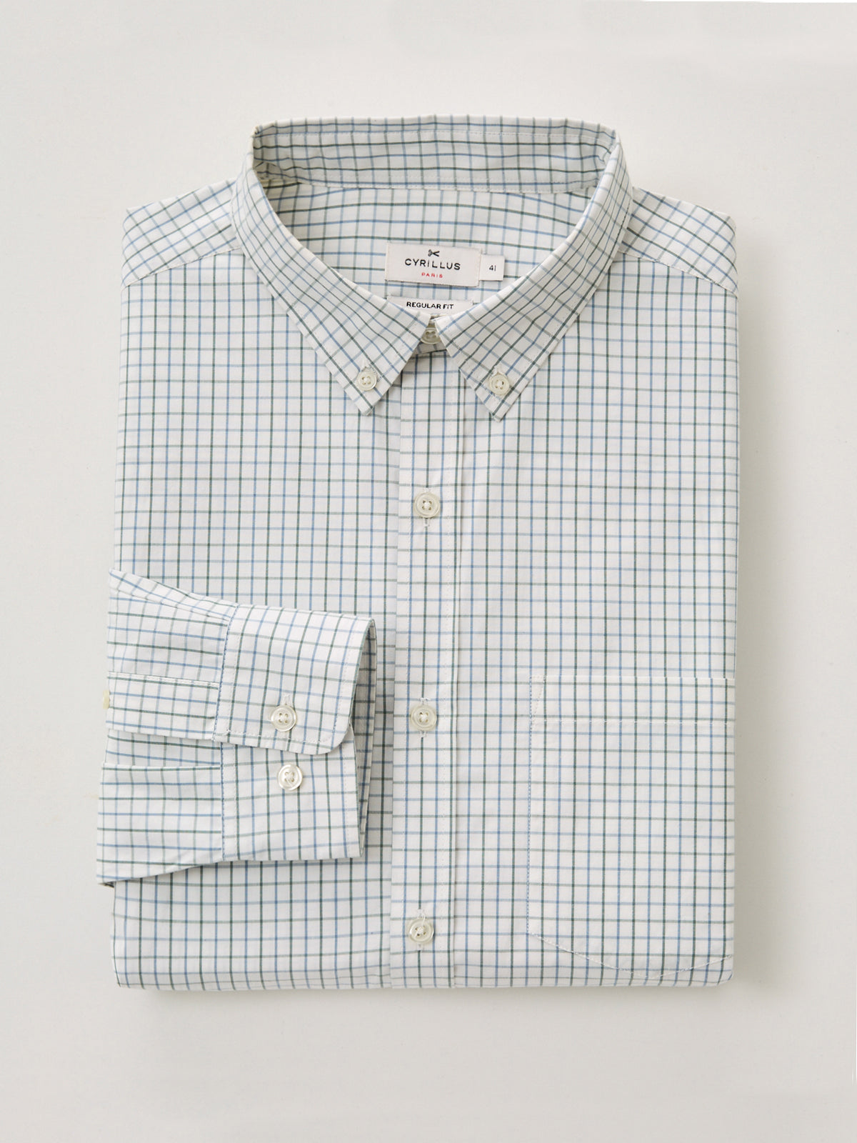 Chemise popeline carreaux Tattersall Regular Fit homme