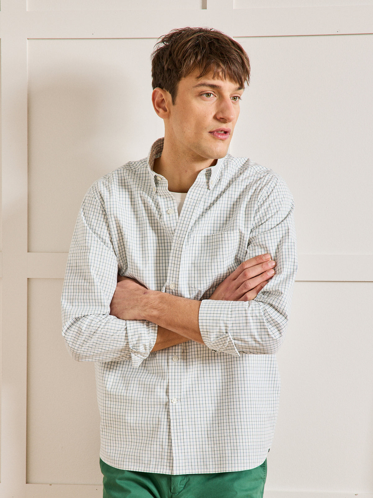 Chemise popeline carreaux Tattersall Regular Fit homme