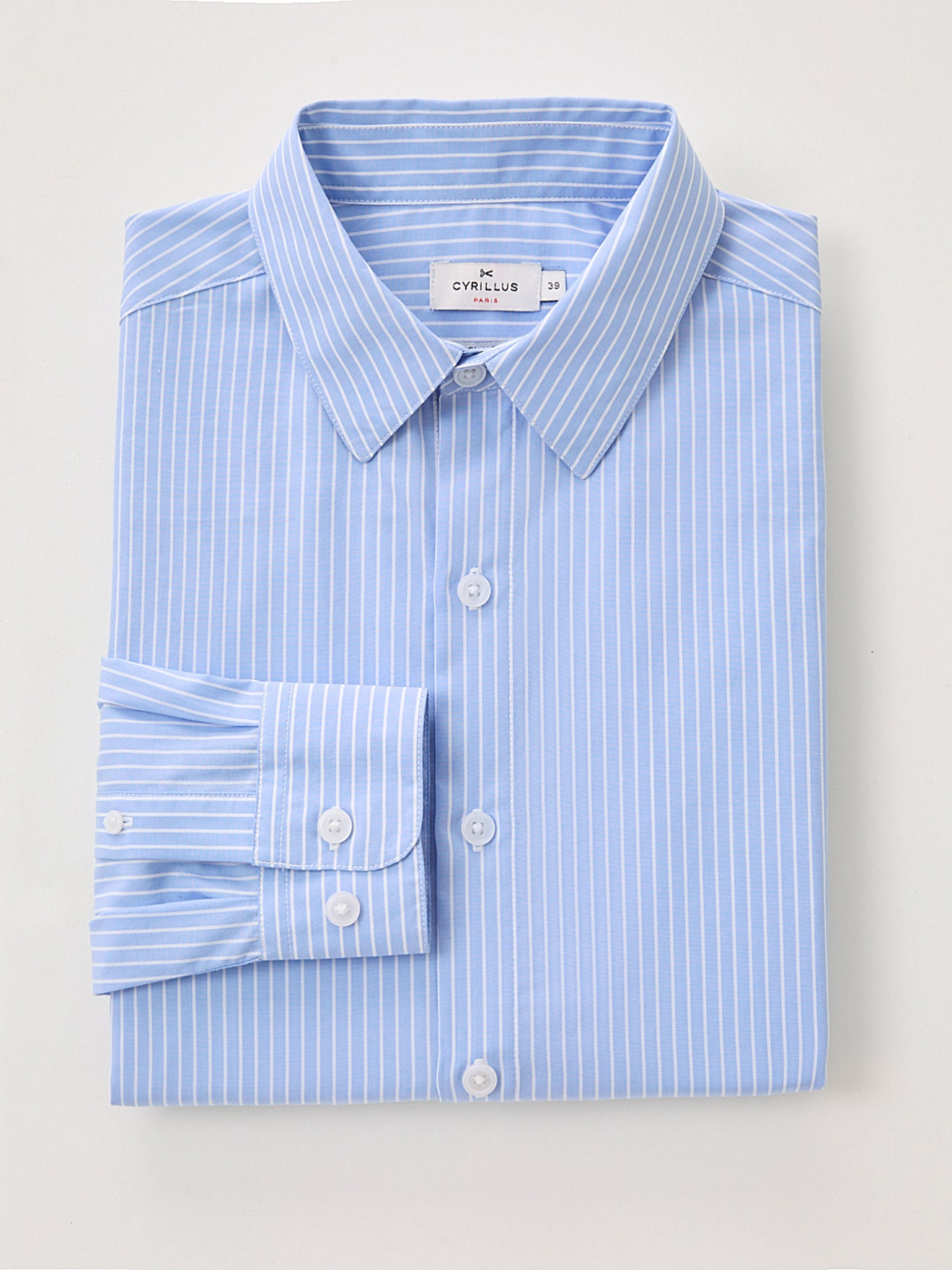 Chemise popeline rayée Slim Fit homme