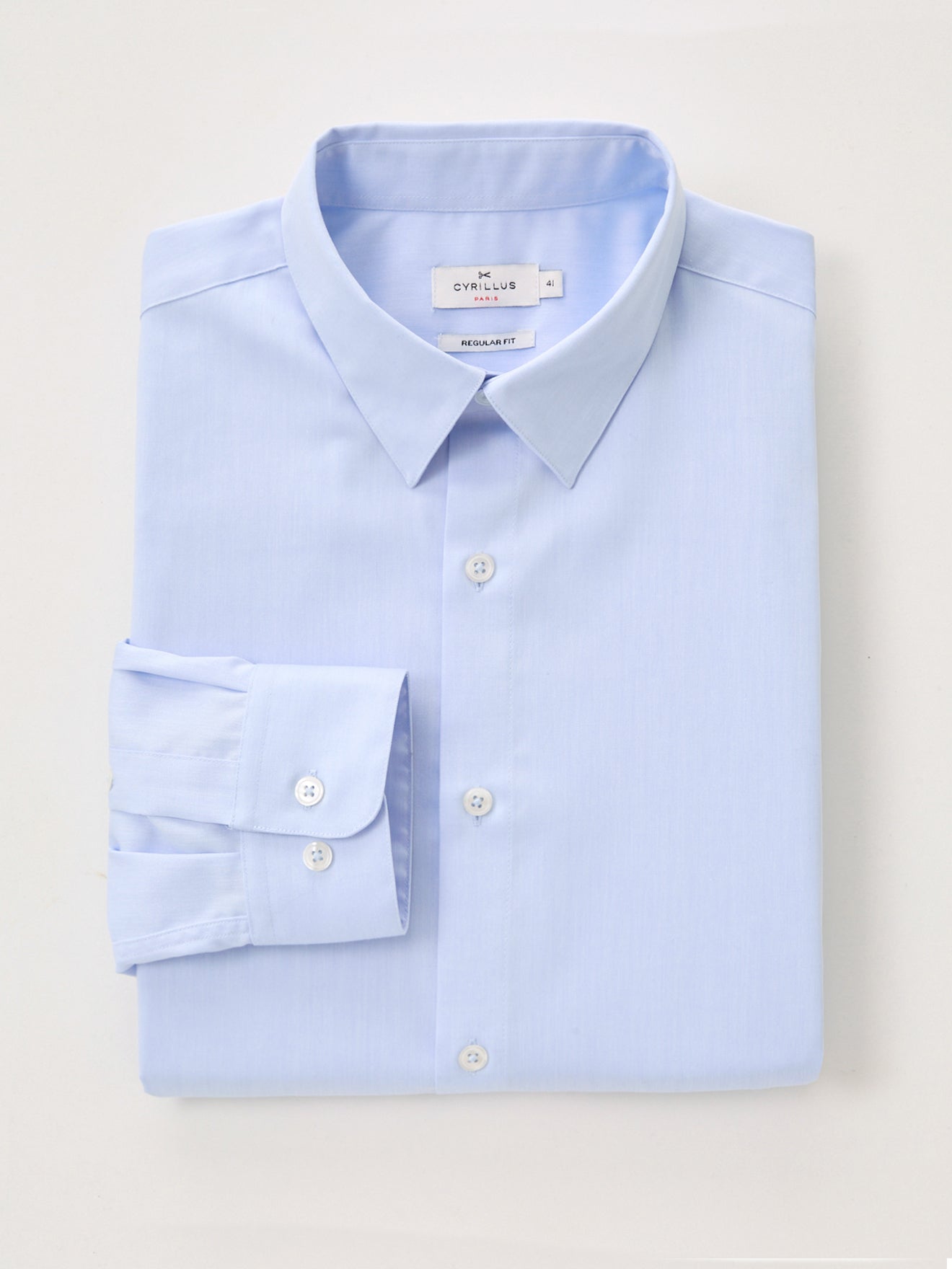 Chemise unie coton twill Regular Fit homme non iron