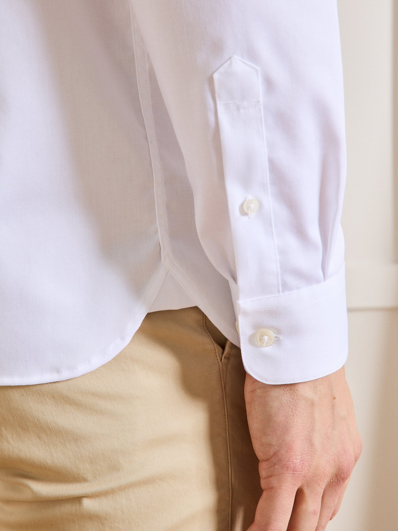 Chemise unie coton twill Regular Fit homme non iron