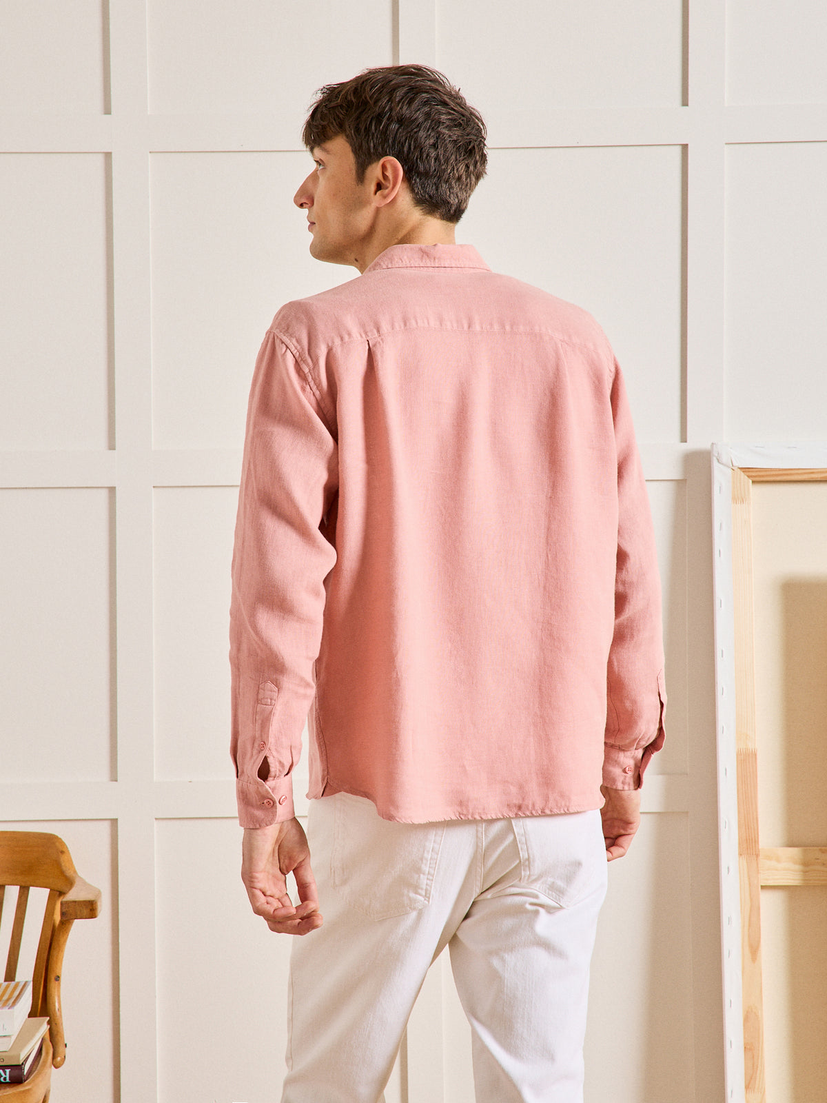 Chemise lin uni Regular Fit homme