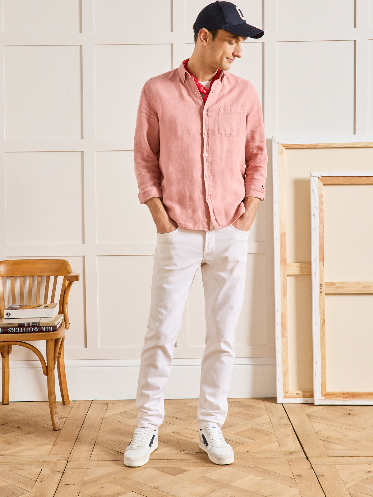 Chemise lin uni Regular Fit homme