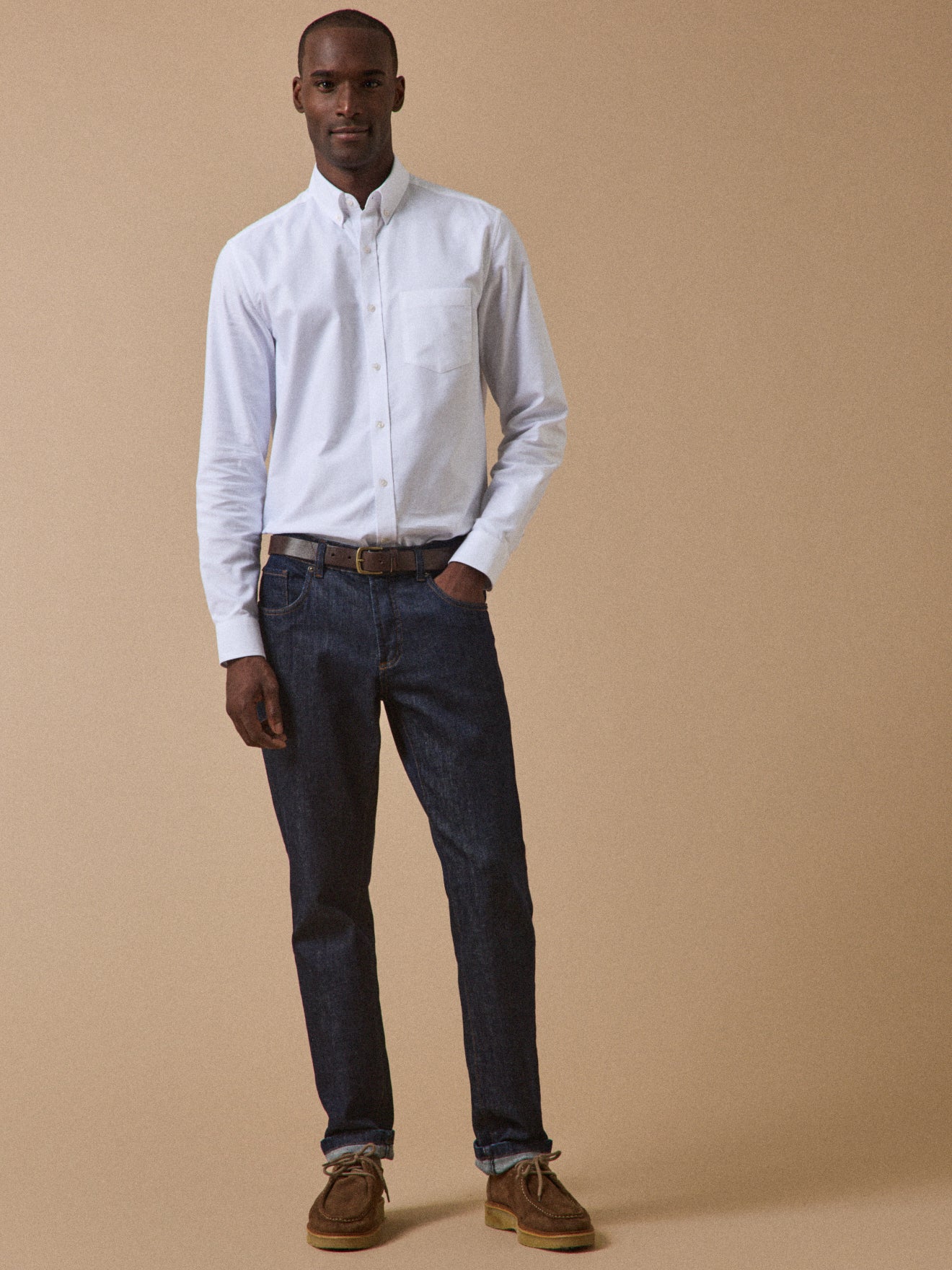 Herrenhemd aus Oxford-Stoff, moderner Schnitt