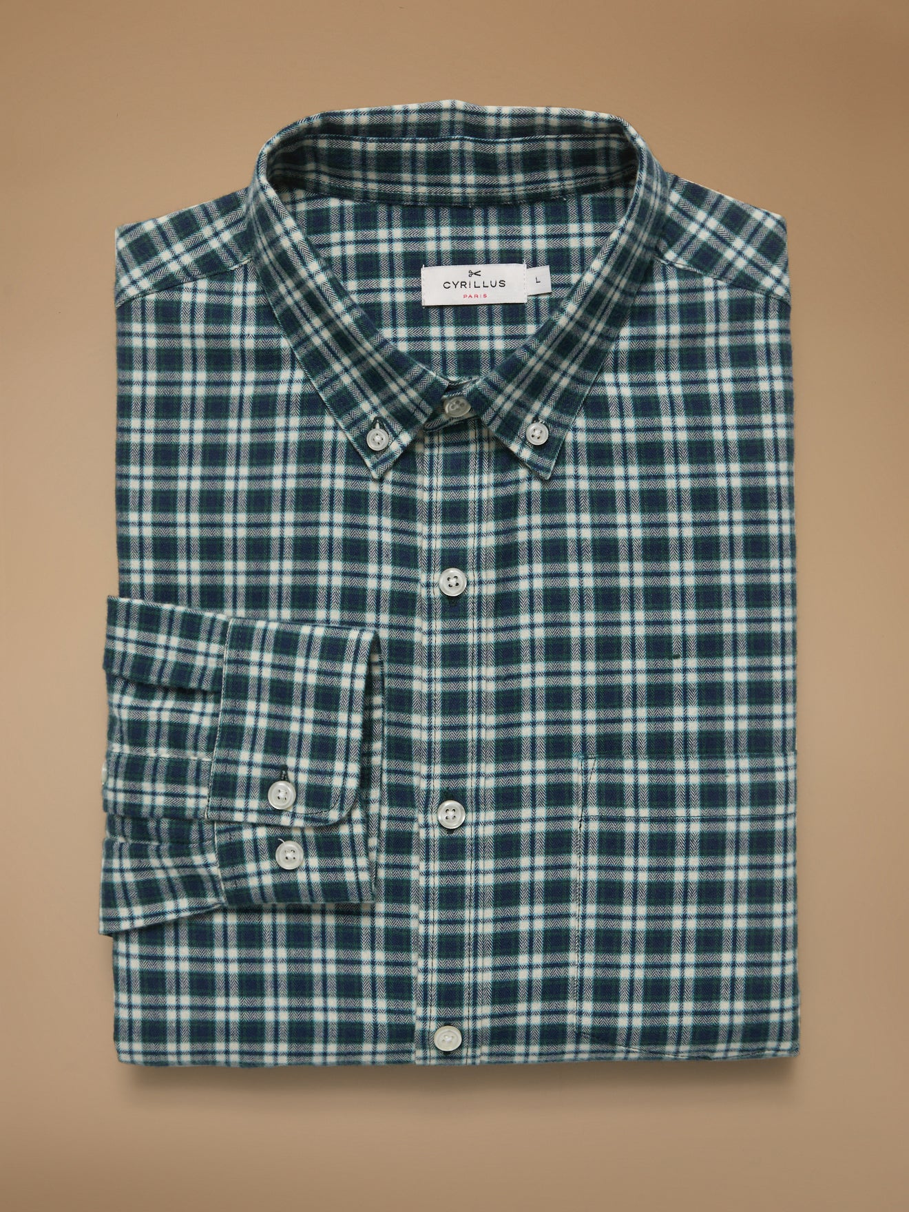 Herrenhemd aus Flanell mit Karos