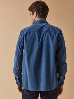 Chemise velours homme coupe contemporaine