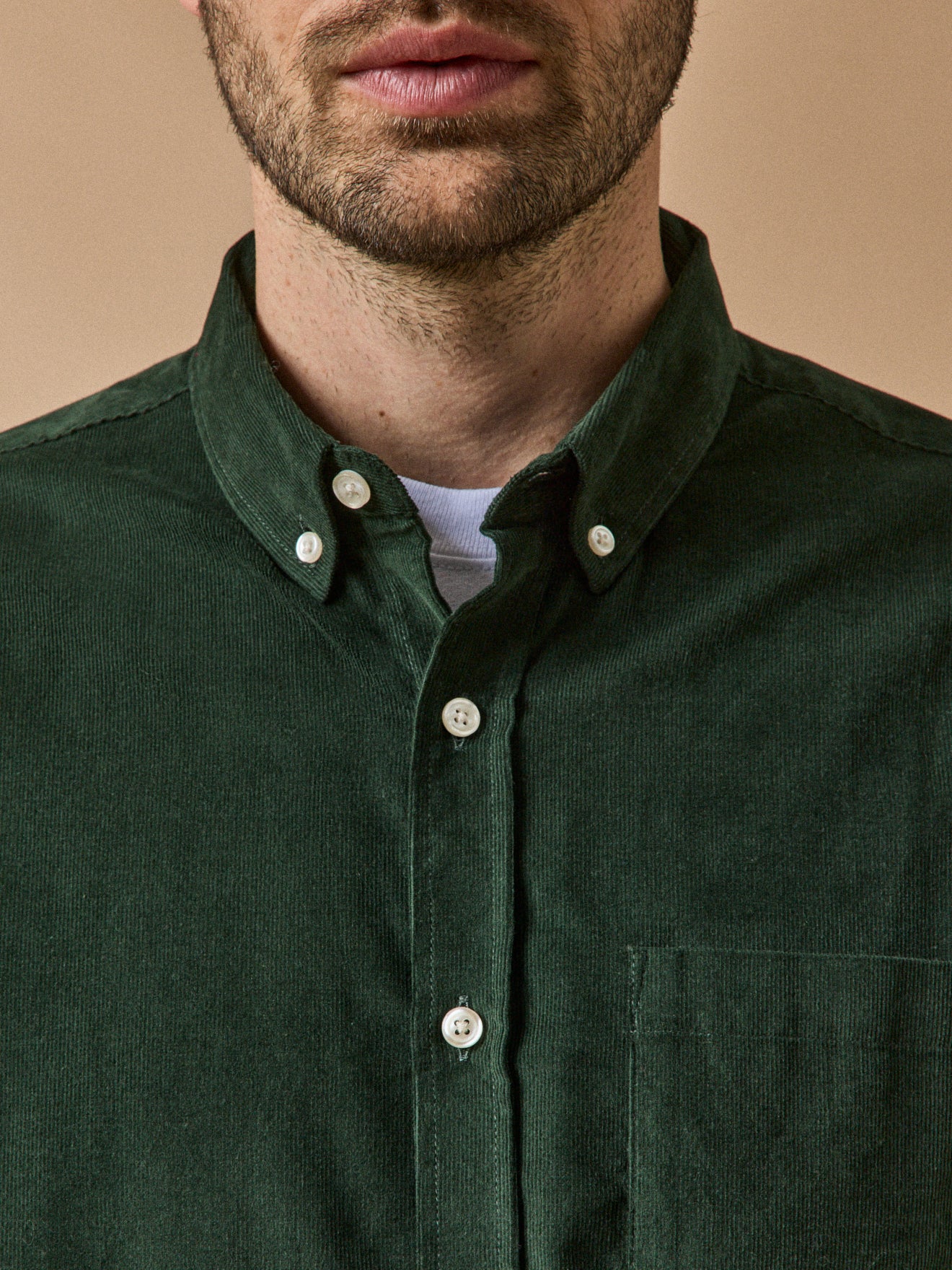 Herrenhemd aus Velours in modischem Schnitt