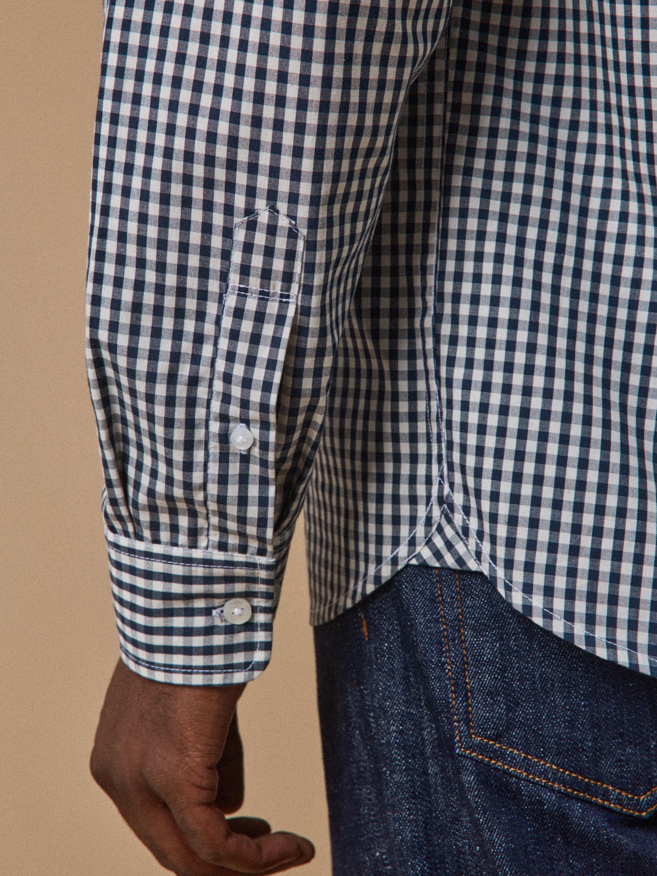 Herrenhemd mit Vichy-Karos