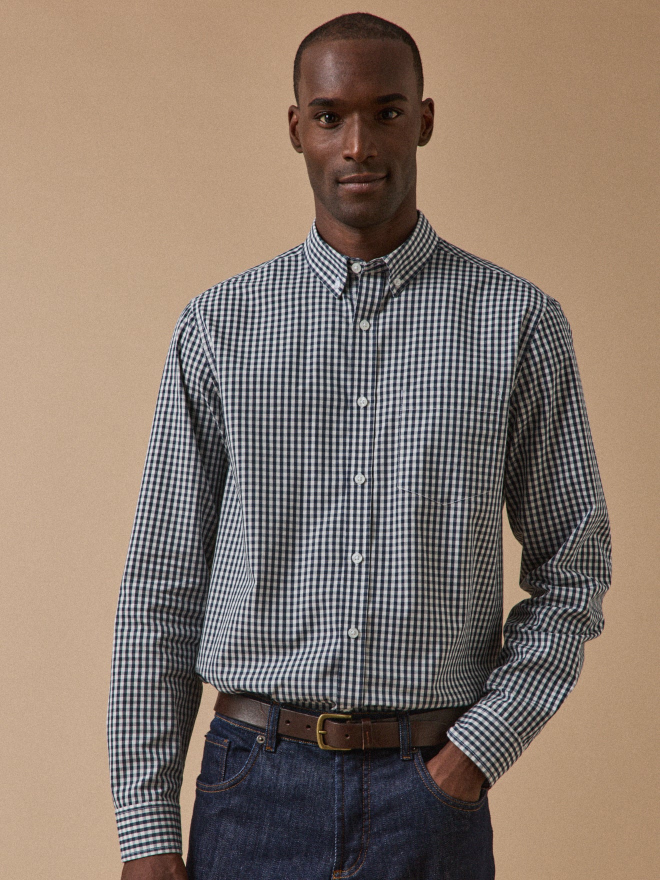 Herrenhemd mit Vichy-Karos