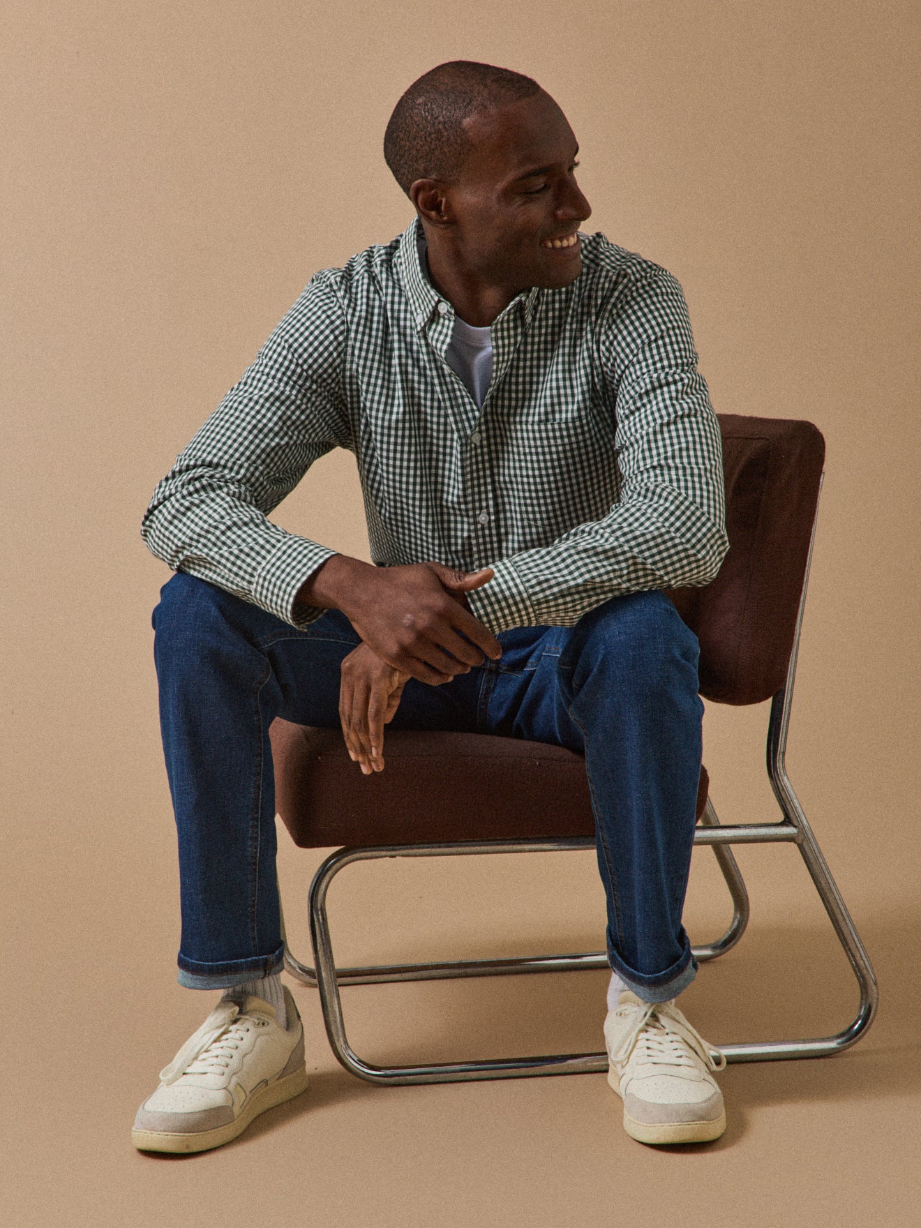 Herrenhemd mit Vichy-Karos