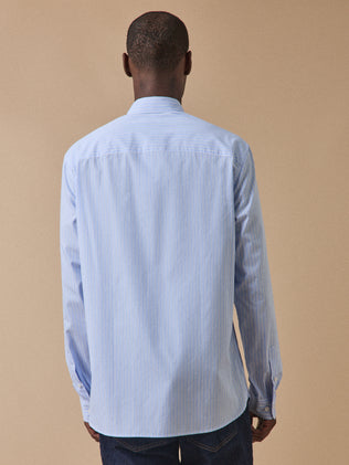 Chemise popeline rayée homme coupe ajustée