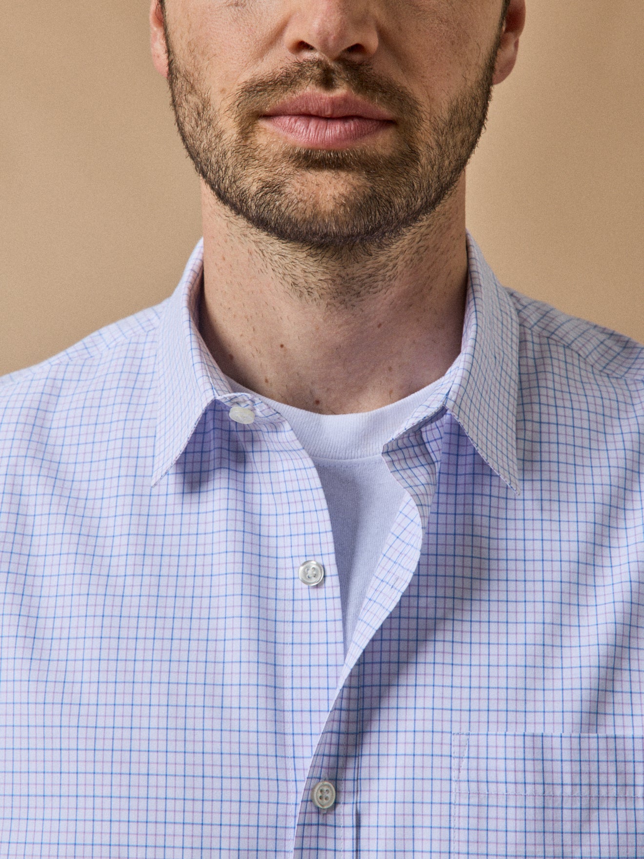 Herrenhemd mit Tattersall-Karos in modischer Passform