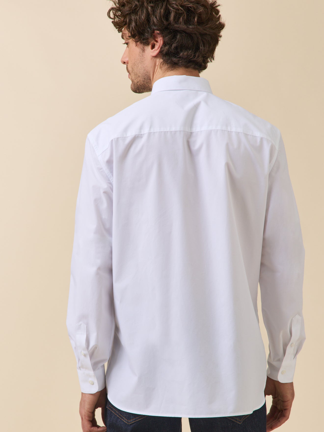 Chemise popeline unie homme coupe ajustée