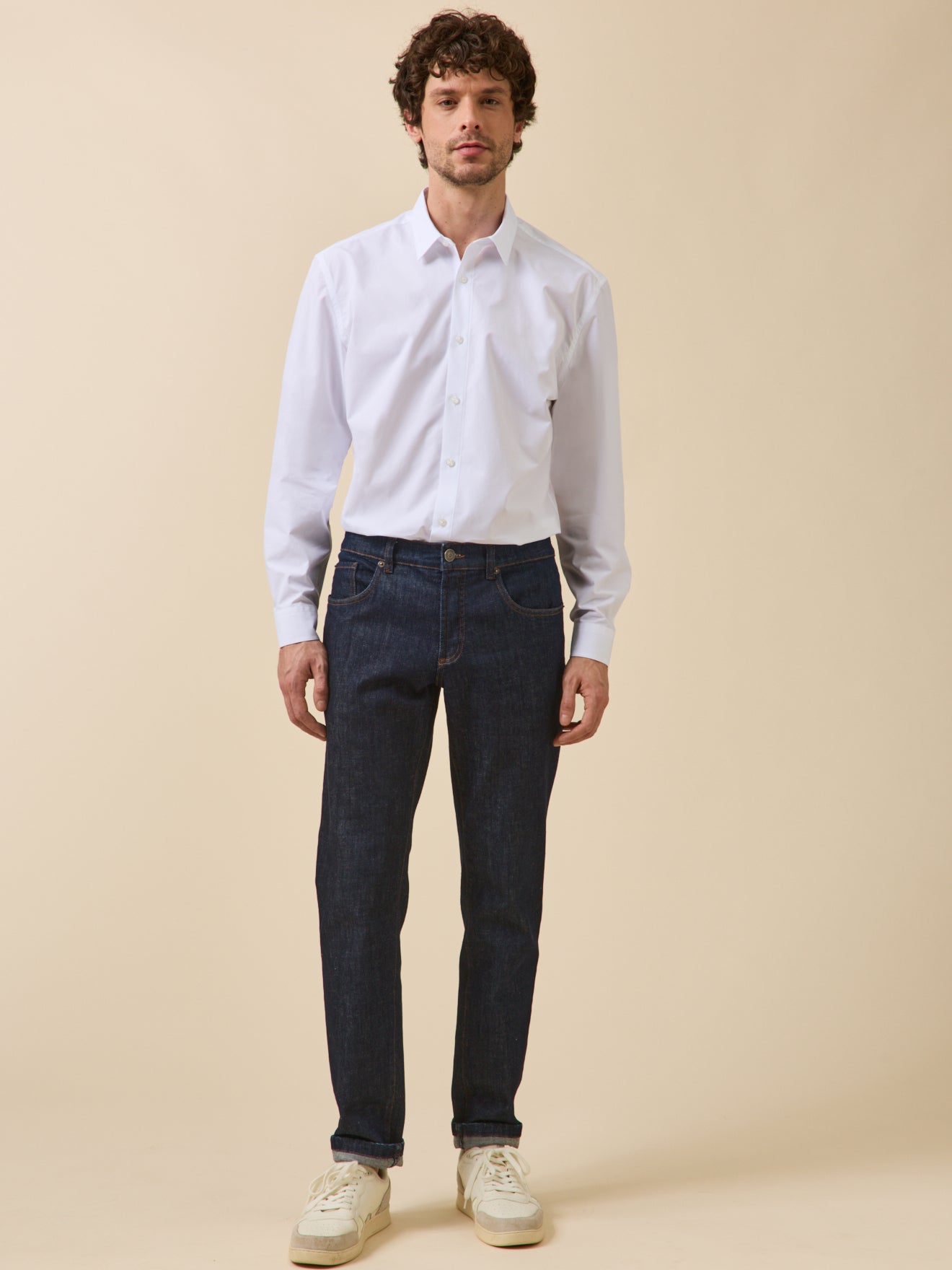 Chemise popeline unie homme coupe ajustée