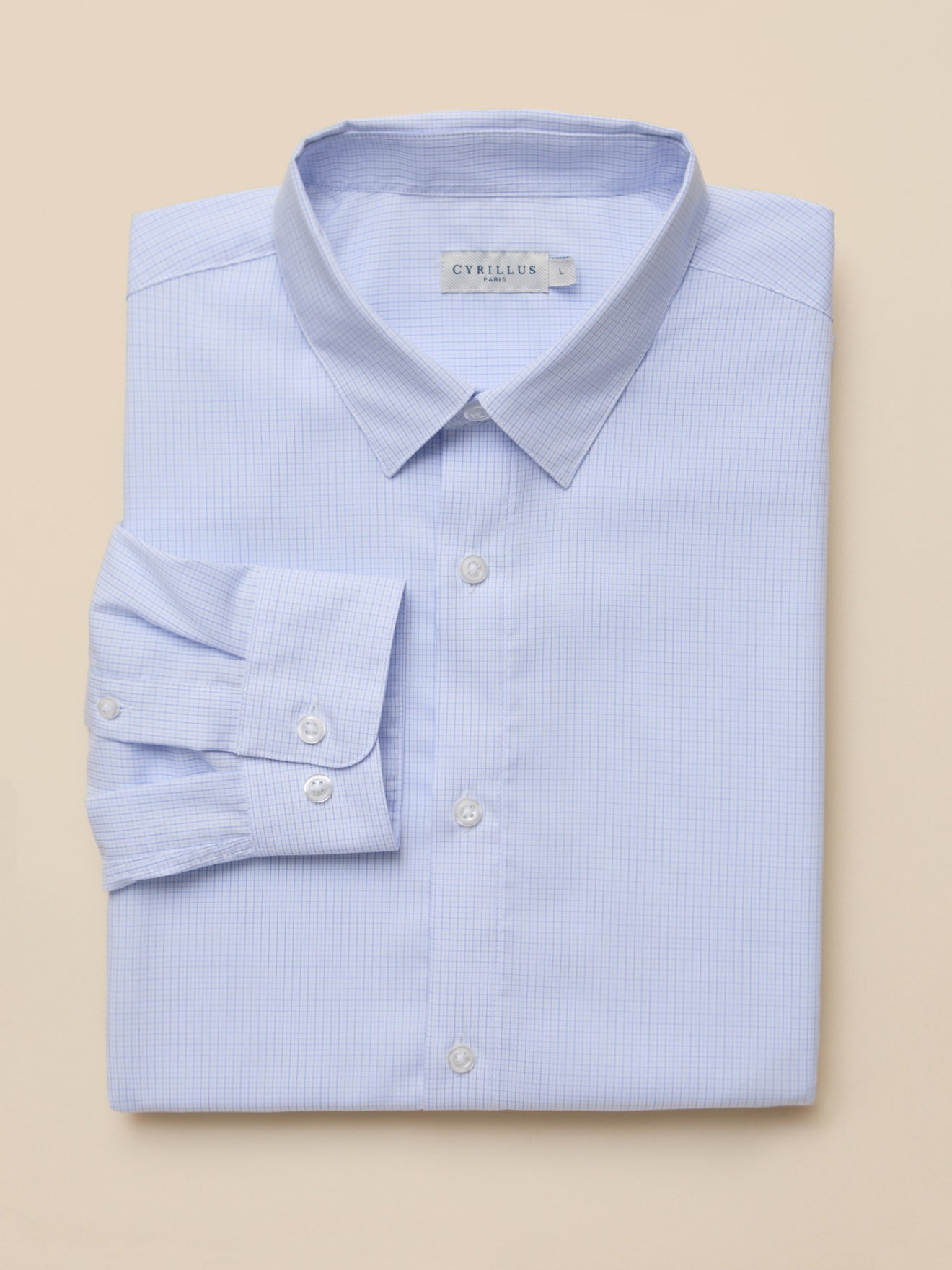 Chemise popeline carreaux homme coupe ajustée