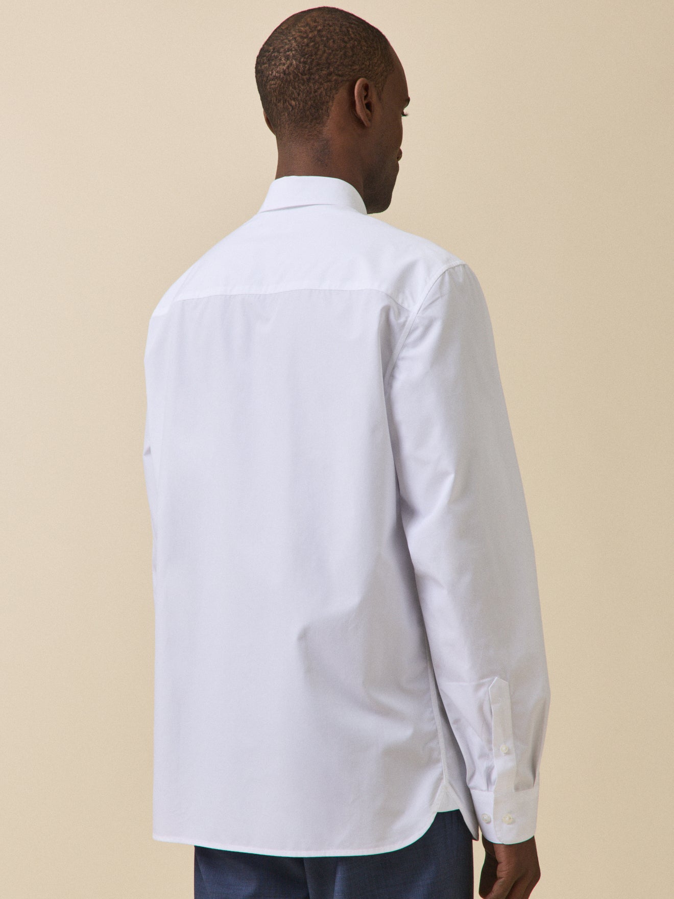 Chemise popeline unie homme coupe contemporaine