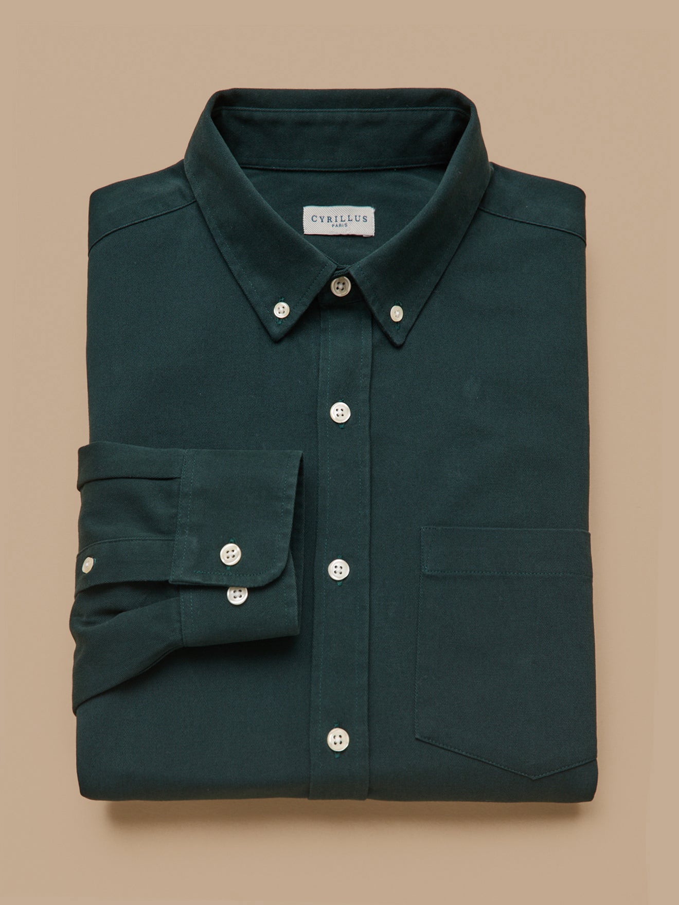 Chemise twill délavé homme - coupe contemporaine