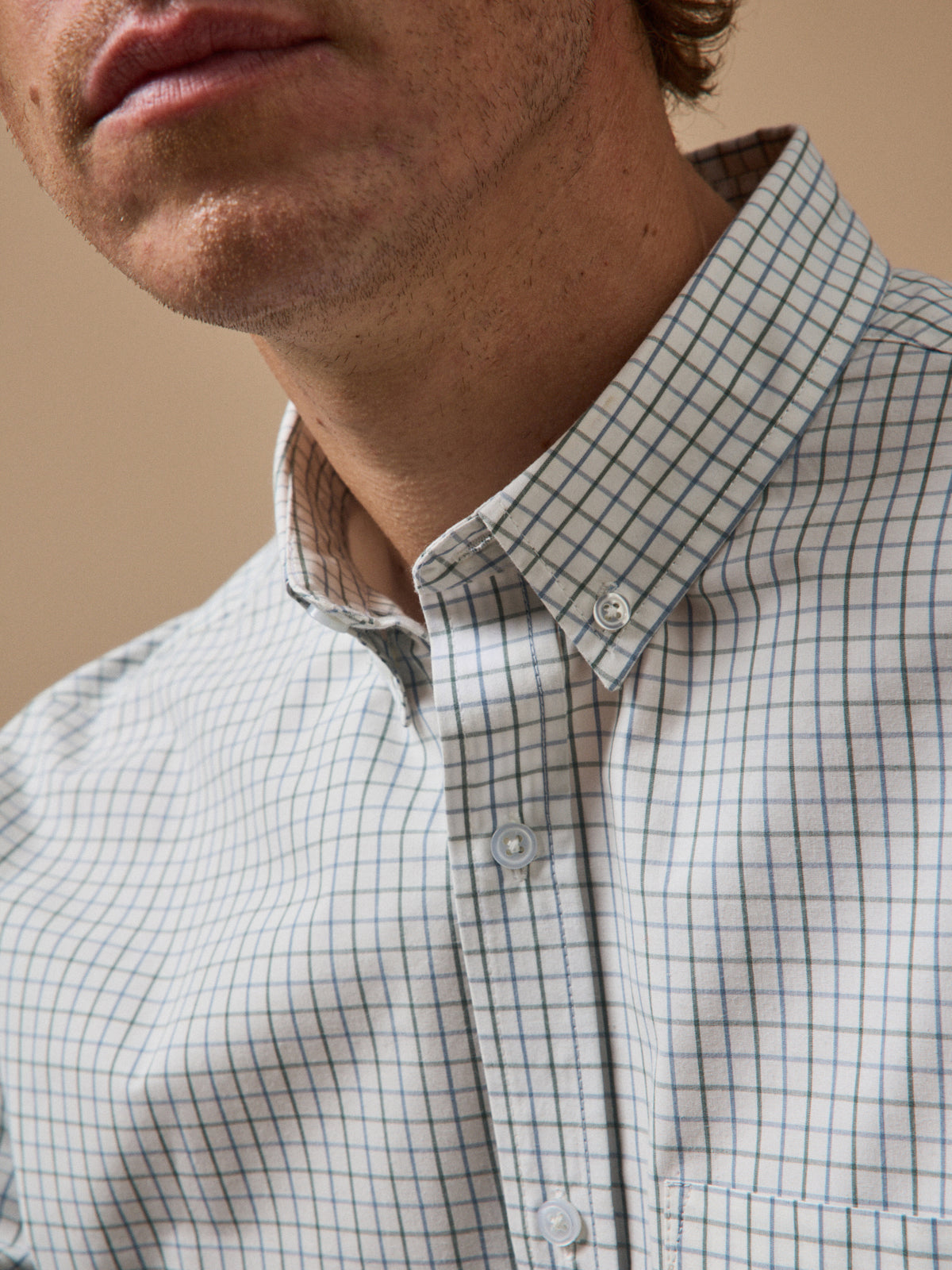 Chemise carreaux Tattersall homme - coupe contemporaine