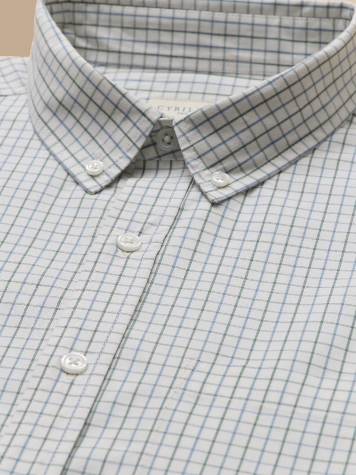 Chemise carreaux Tattersall homme - coupe contemporaine