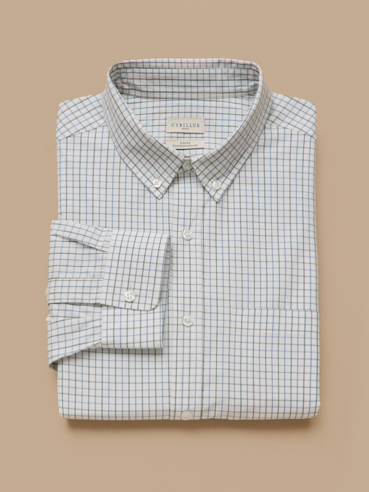 Chemise carreaux Tattersall homme - coupe contemporaine