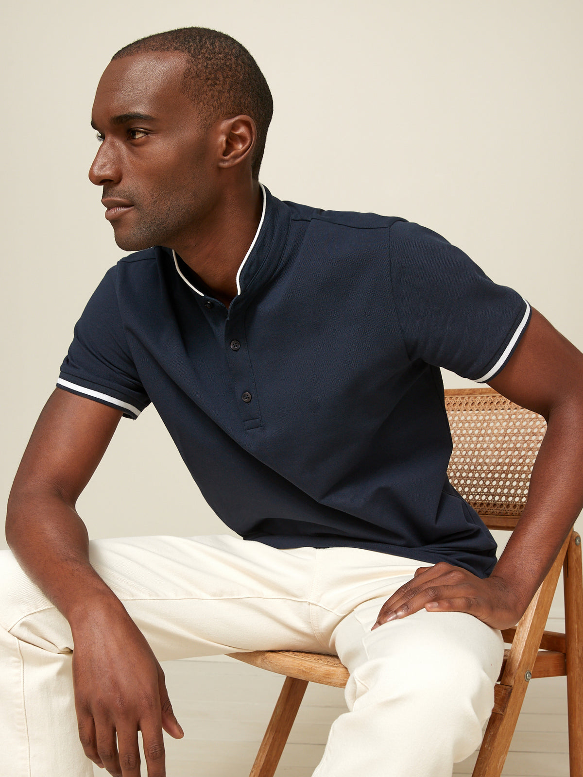 Polo col officier homme - coton bio