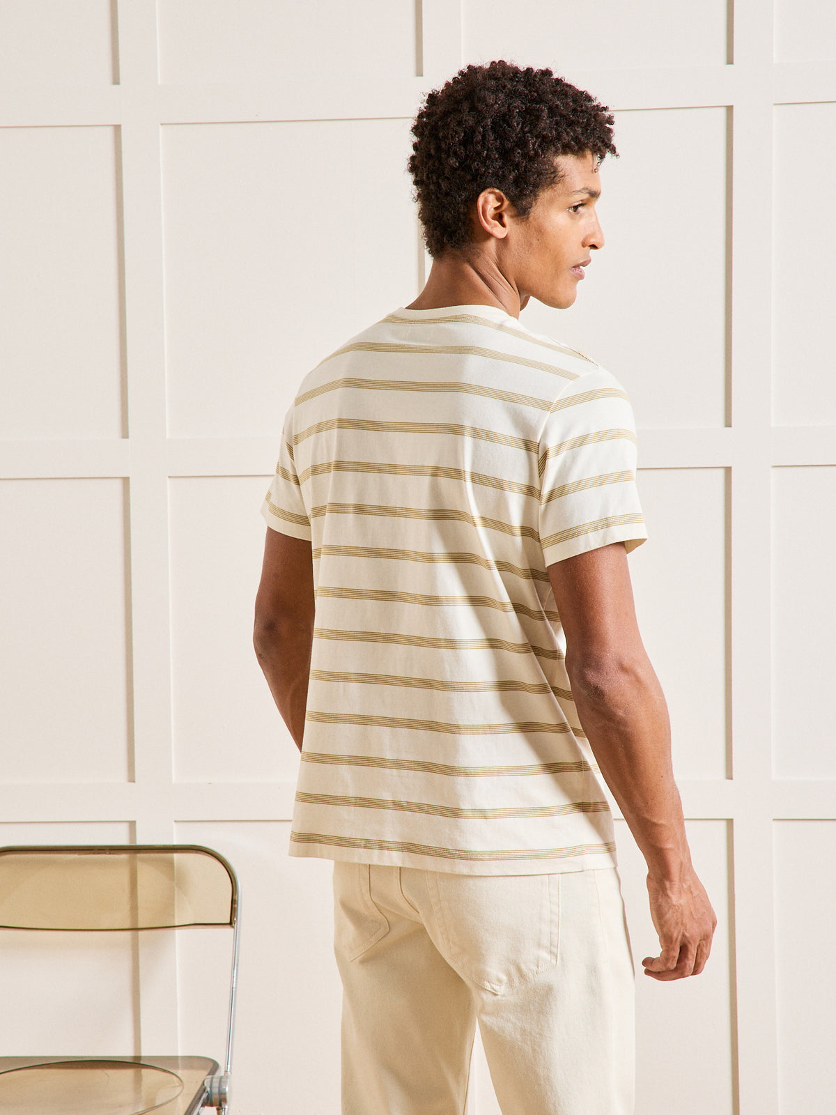 T-shirt rayé homme coton biologique