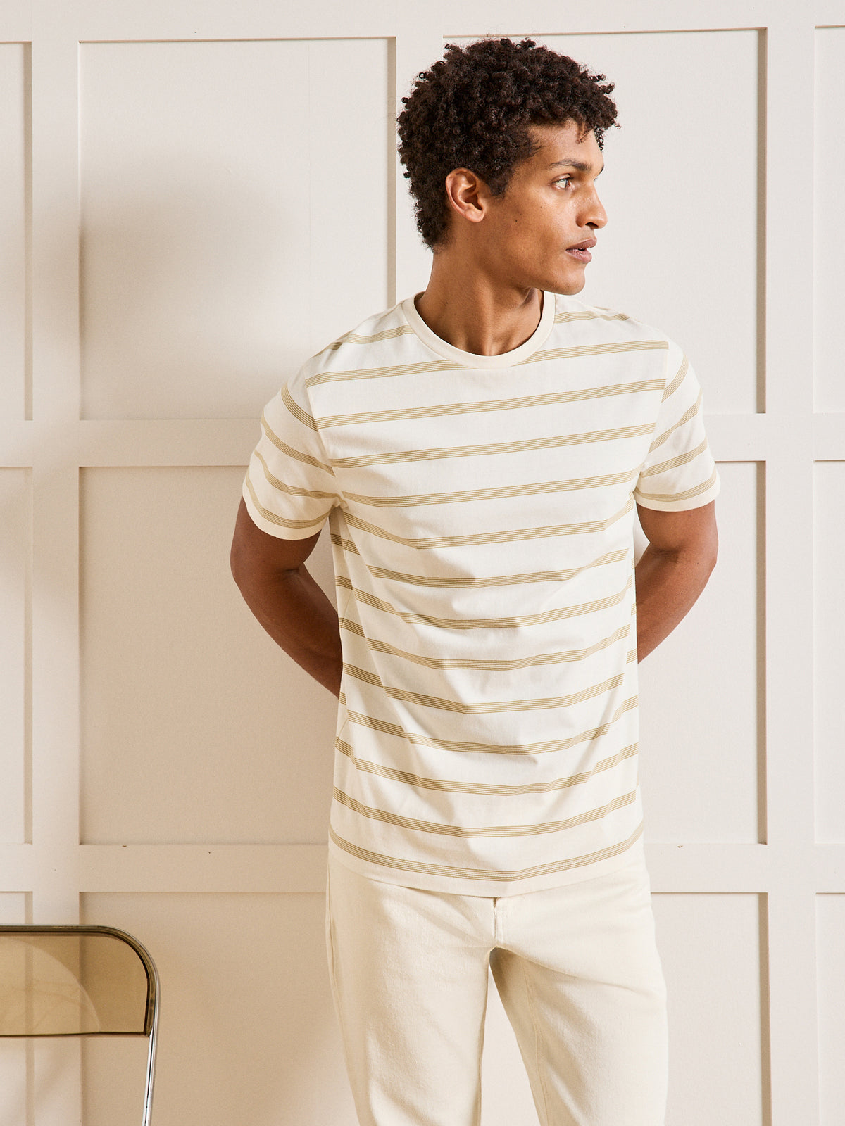 T-shirt rayé homme coton biologique