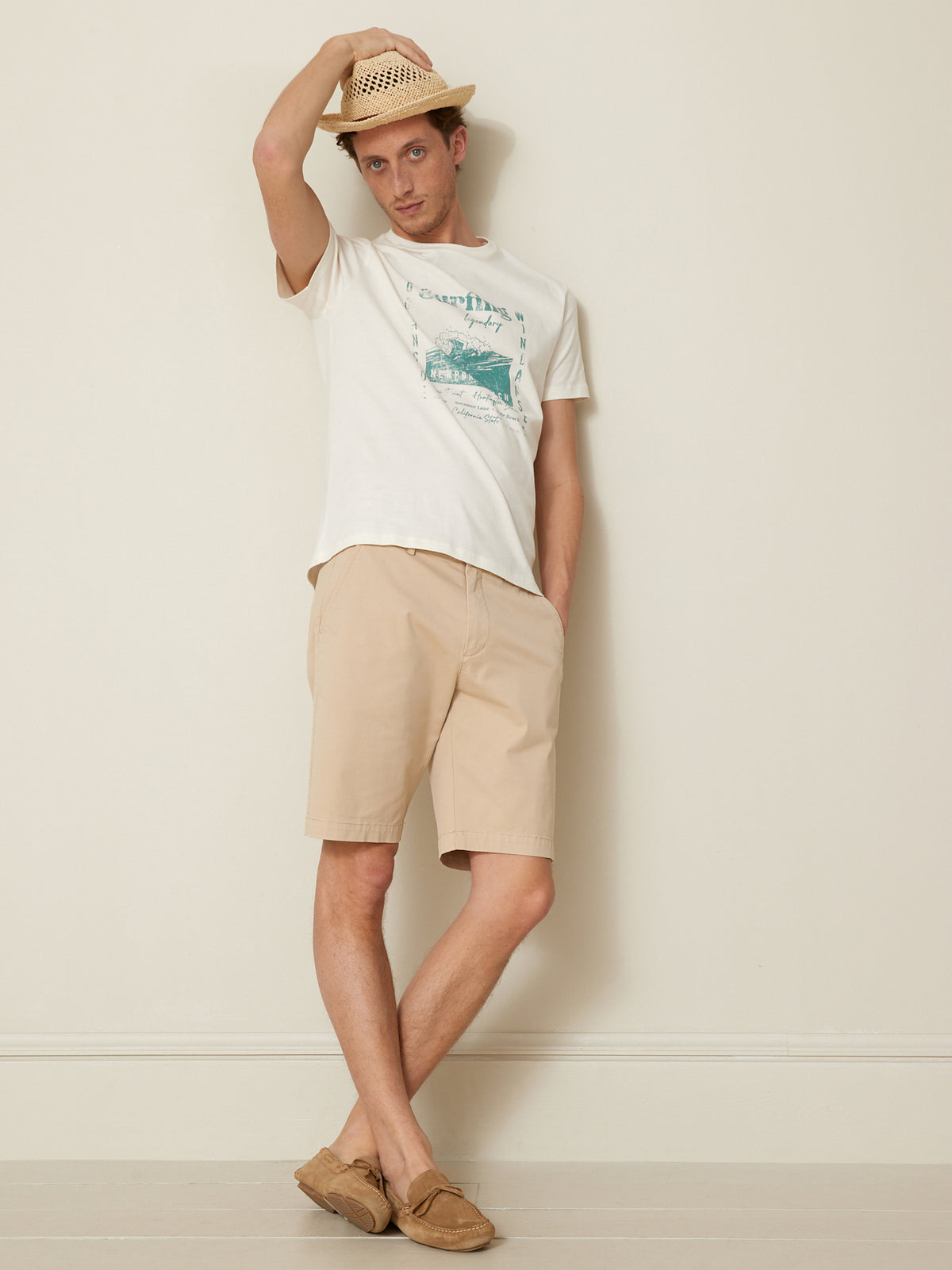 T-shirt homme motif placé - coton biologique