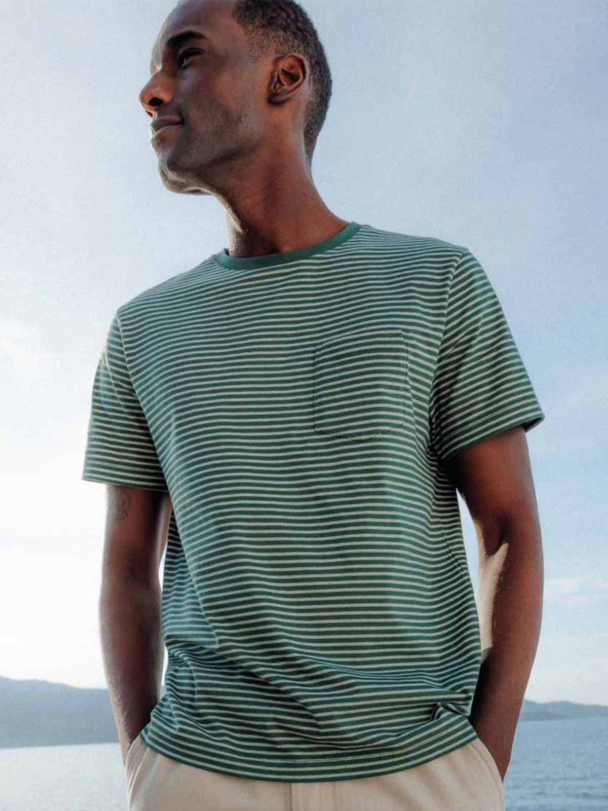 Gestreiftes Herren T-Shirt - Bio-Baumwolle