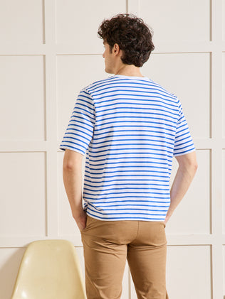 T-shirt rayé homme relax fit coton biologique