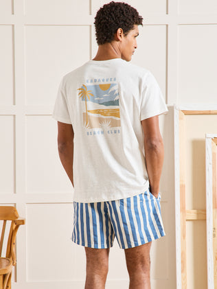 T-shirt coton biologique homme motif devant dos