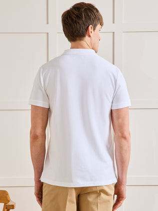 Einfarbiges Herren-Poloshirt aus Pikee aus Bio-Baumwolle