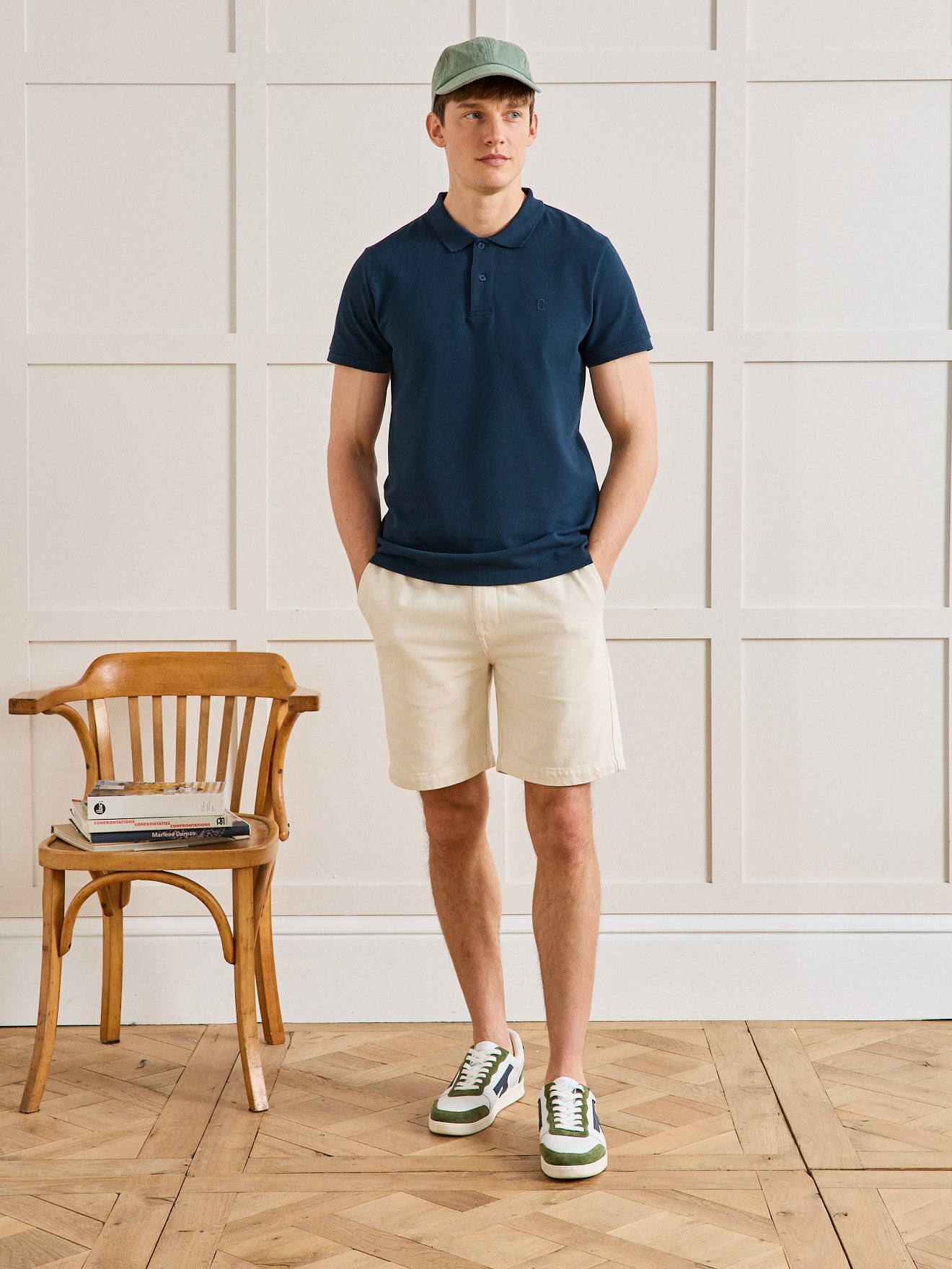 Einfarbiges Herren-Poloshirt aus Pikee aus Bio-Baumwolle