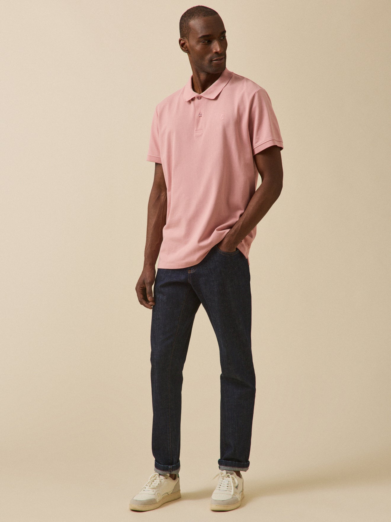 Polo uni maille piquée homme coton biologique