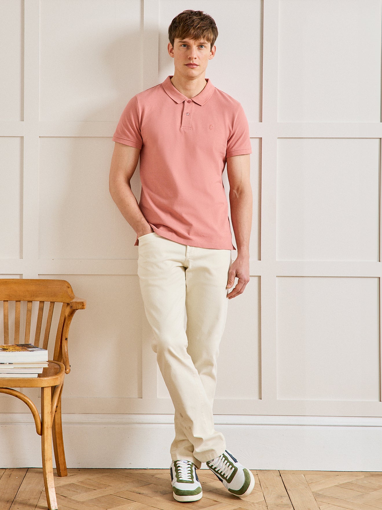 Polo uni maille piquée homme coton biologique