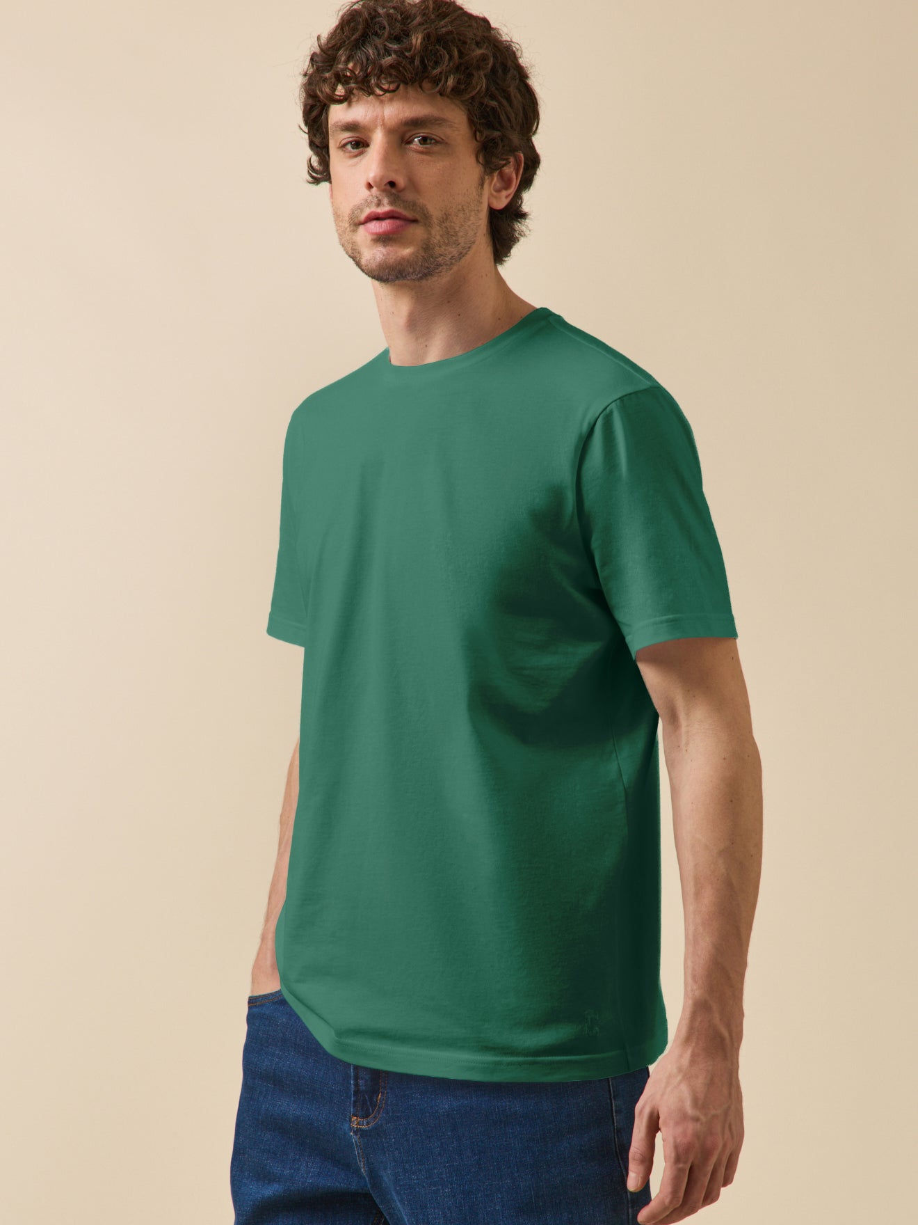 Einfarbiges Herren T-Shirt aus Bio-Baumwolle