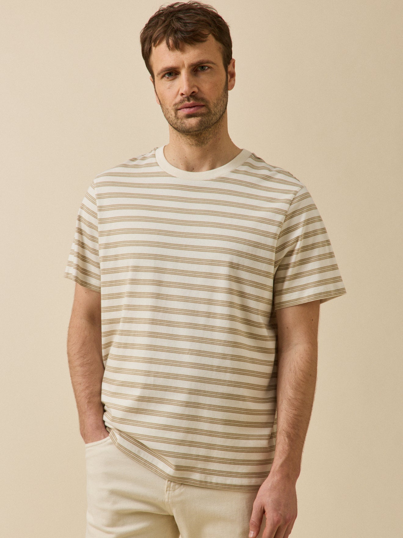 T-shirt rayé homme coton biologique