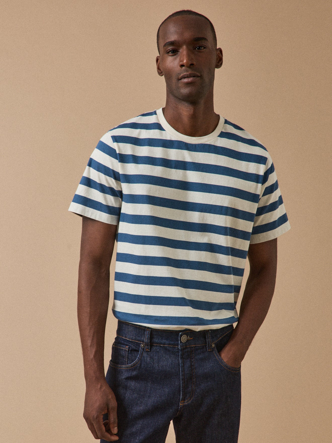 Gestreiftes Herren-T-Shirt aus Bio-Baumwolle