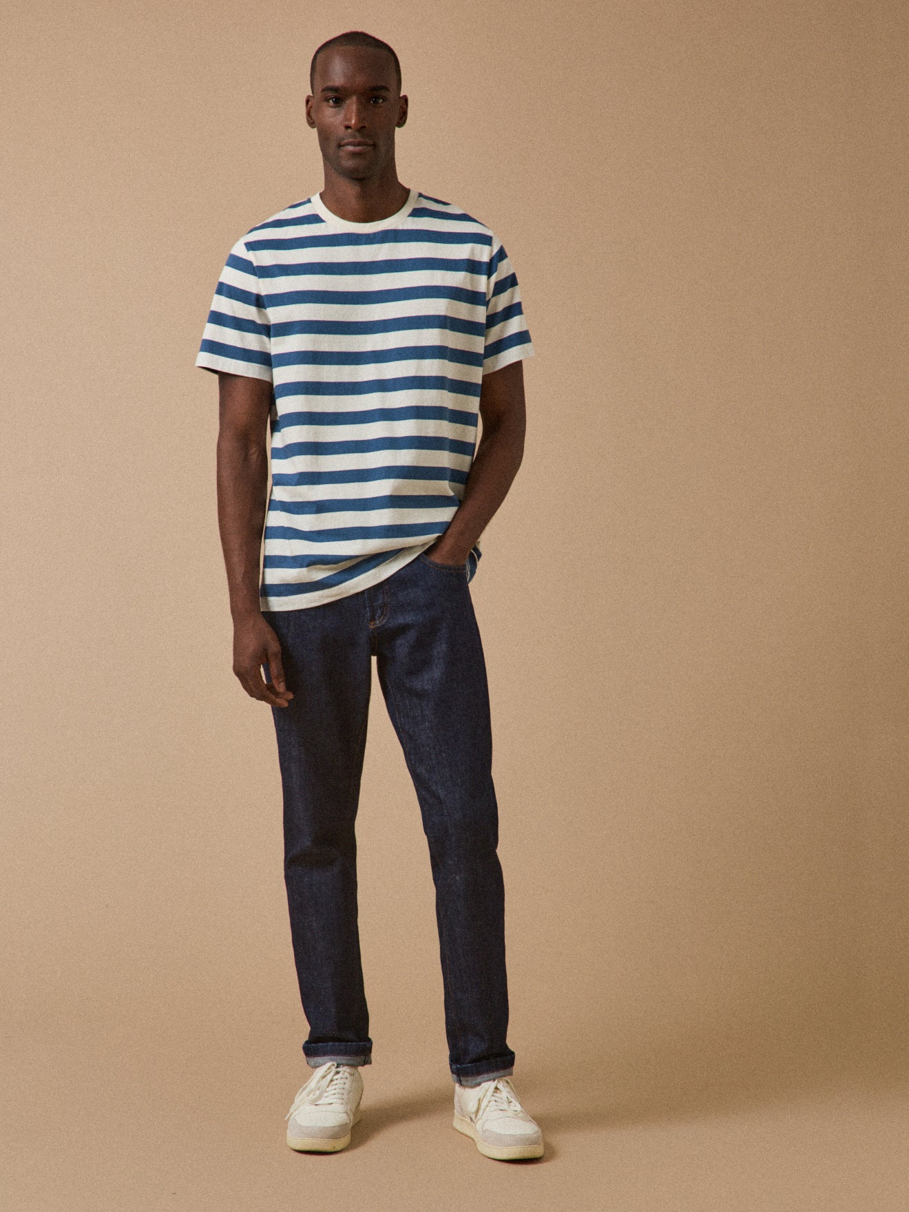 Gestreiftes Herren-T-Shirt aus Bio-Baumwolle