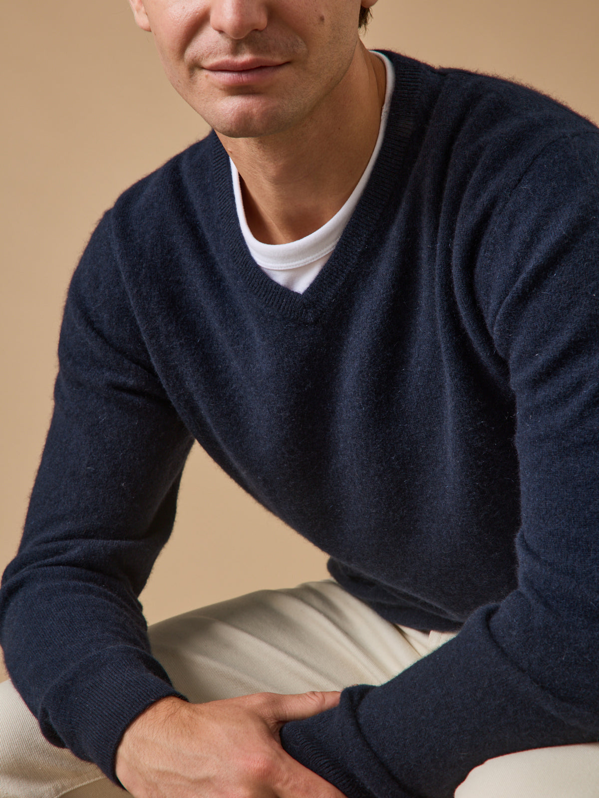 Pull col V homme - Collection Cachemire