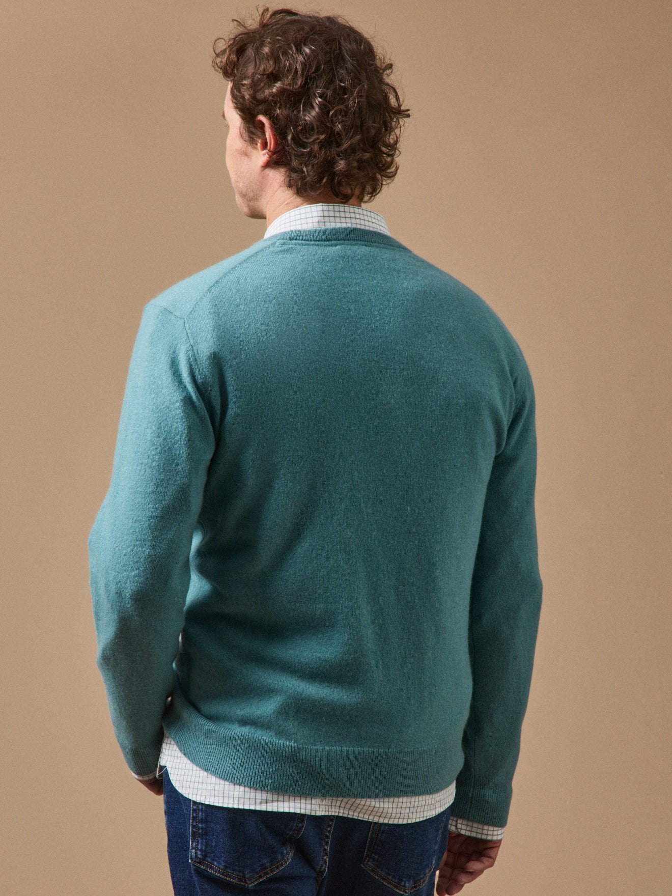 Herrenpullover aus Kaschmir mit rundem Halsausschnitt